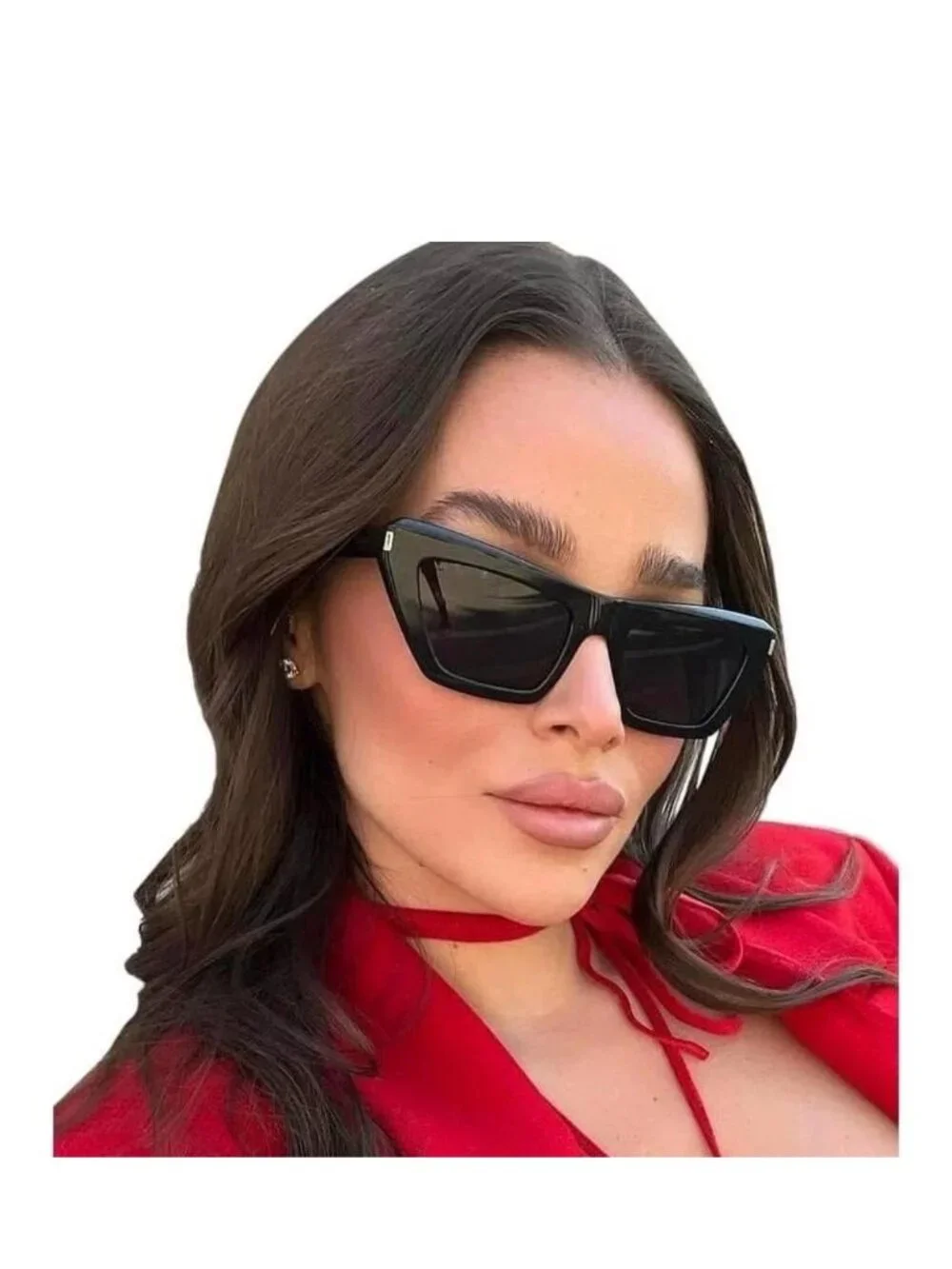 Saint Laurent SL 467 001 Black Dark Grey Lens Cat Eye Women Sunglasses